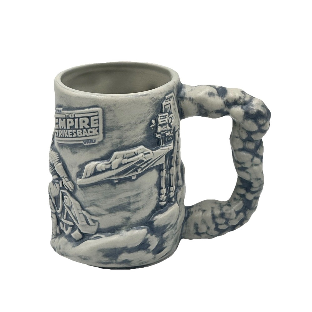 Star Wars Empire Strikes Back 3D Relief Mug 20oz Hoth Battle Scene Stoneware Cup
